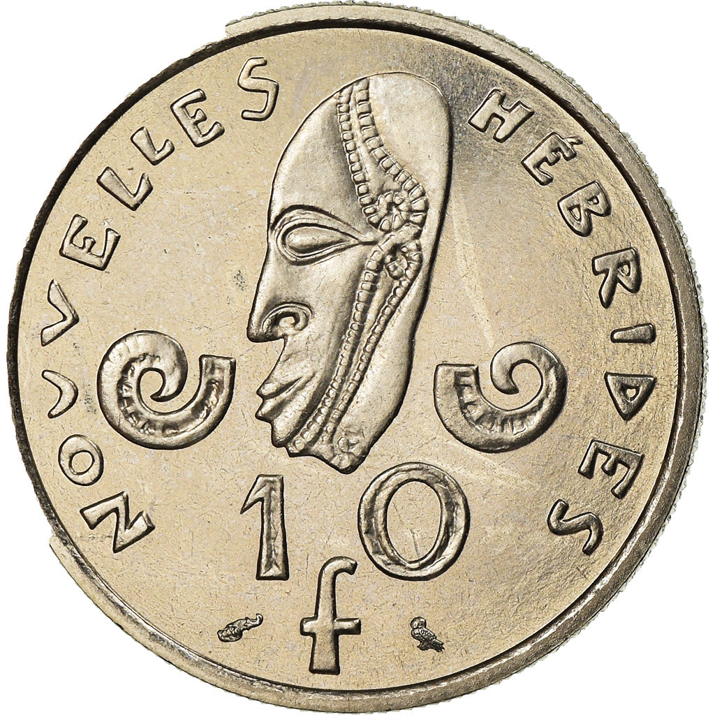 Coin, New Hebrides, 10 Francs, 1967, Paris, ESSAI, MS(63), Nickel, KM:E2
