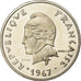 Coin, New Hebrides, 20 Francs, 1967, Paris, ESSAI, MS(63), Nickel, KM:E3