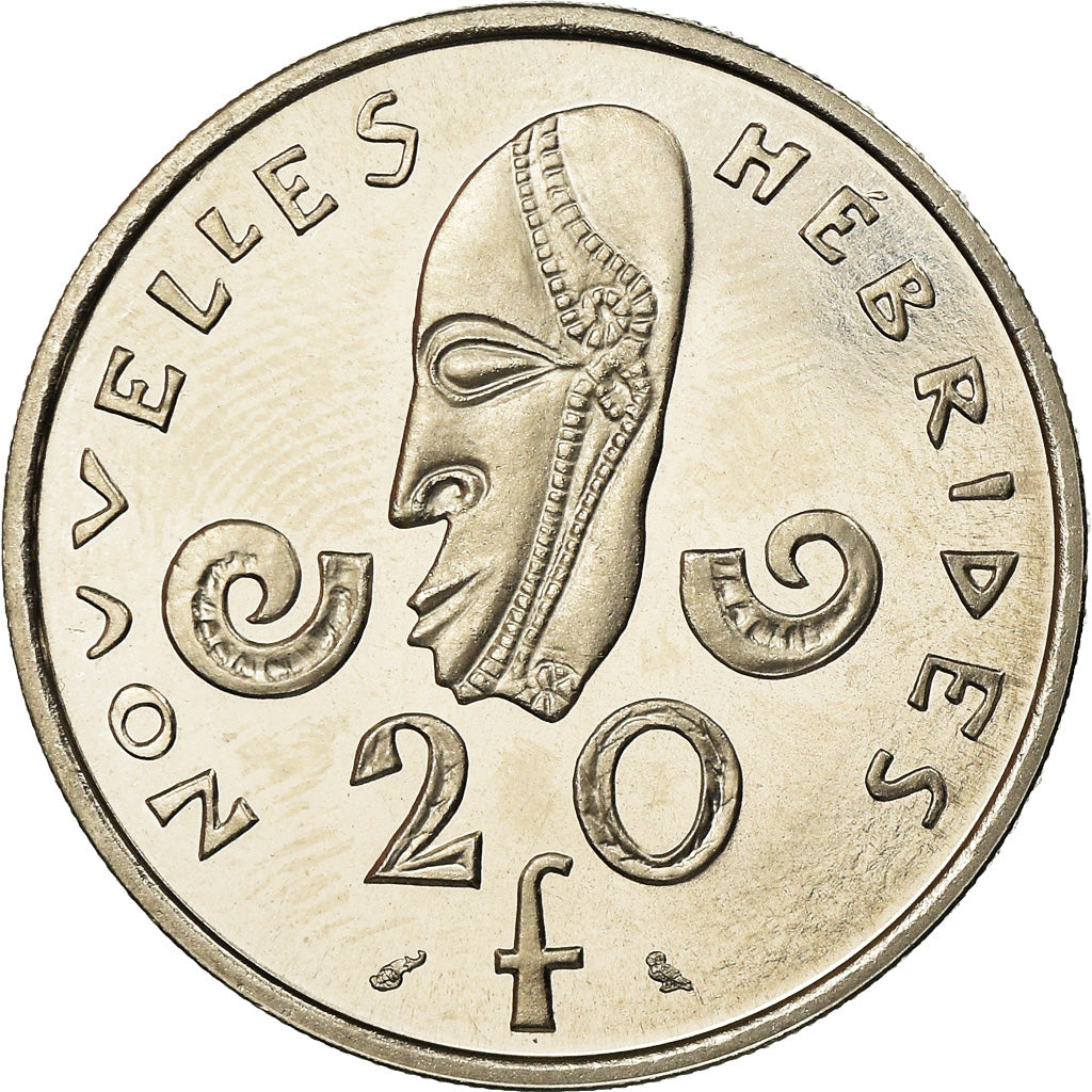 Coin, New Hebrides, 20 Francs, 1967, Paris, ESSAI, MS(63), Nickel, KM:E3
