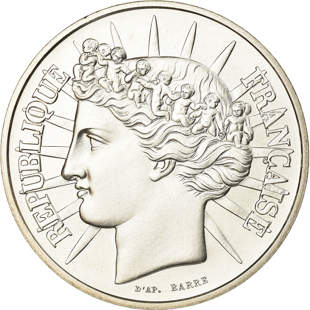 Coin, France, Fraternité, 100 Francs, 1988, Paris, ESSAI, MS(63), Silver