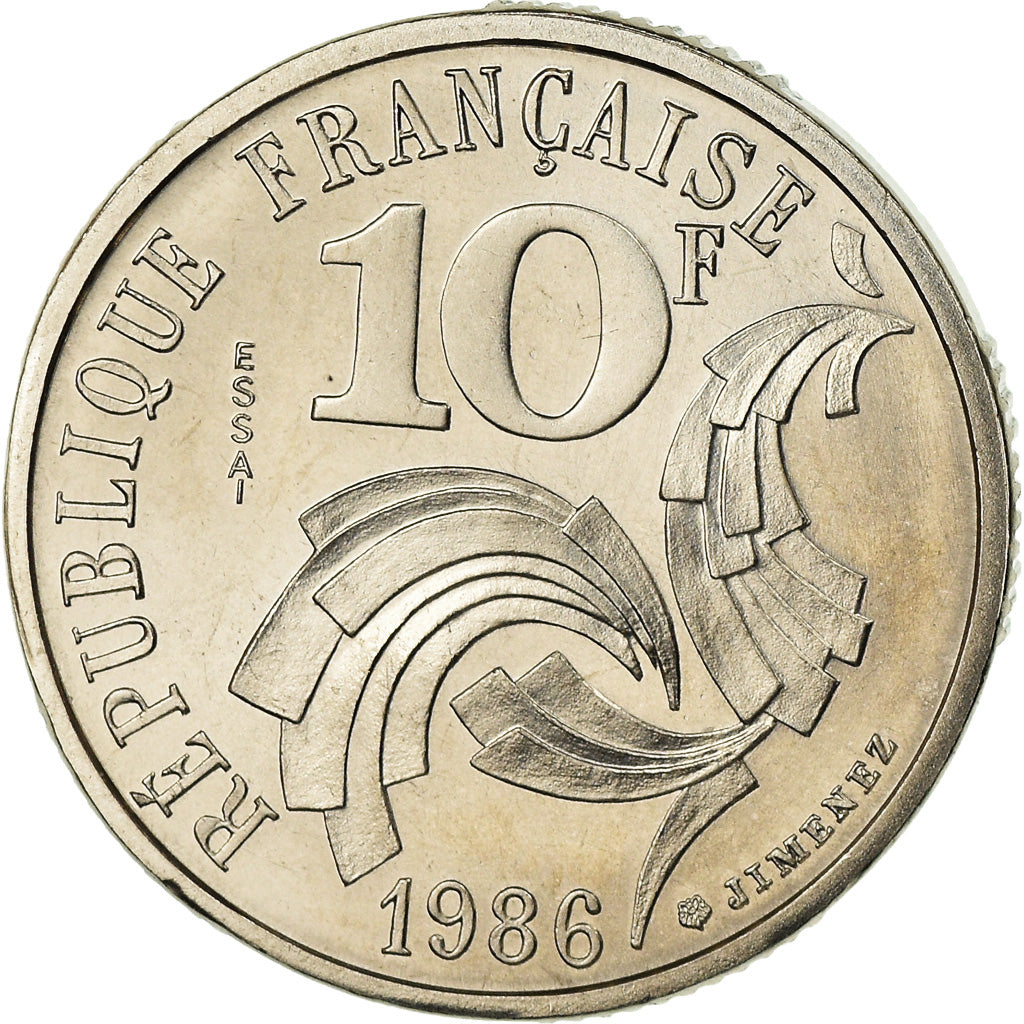 Coin, France, 10 Francs, 1986, Pessac, ESSAI, MS(60-62), Nickel, KM:E132