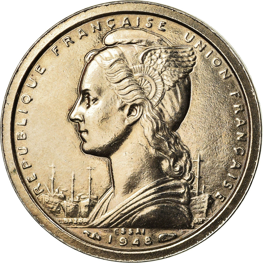 Coin, Madagascar, Franc, 1948, Paris, ESSAI, AU(55-58), Copper-nickel, KM:E1