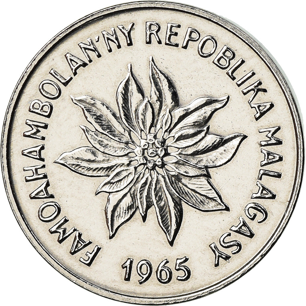 Coin, Madagascar, 2 Francs, 1965, Paris, ESSAI, MS(63), Stainless Steel, KM:E7