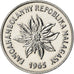 Coin, Madagascar, 2 Francs, 1965, Paris, ESSAI, MS(63), Stainless Steel, KM:E7