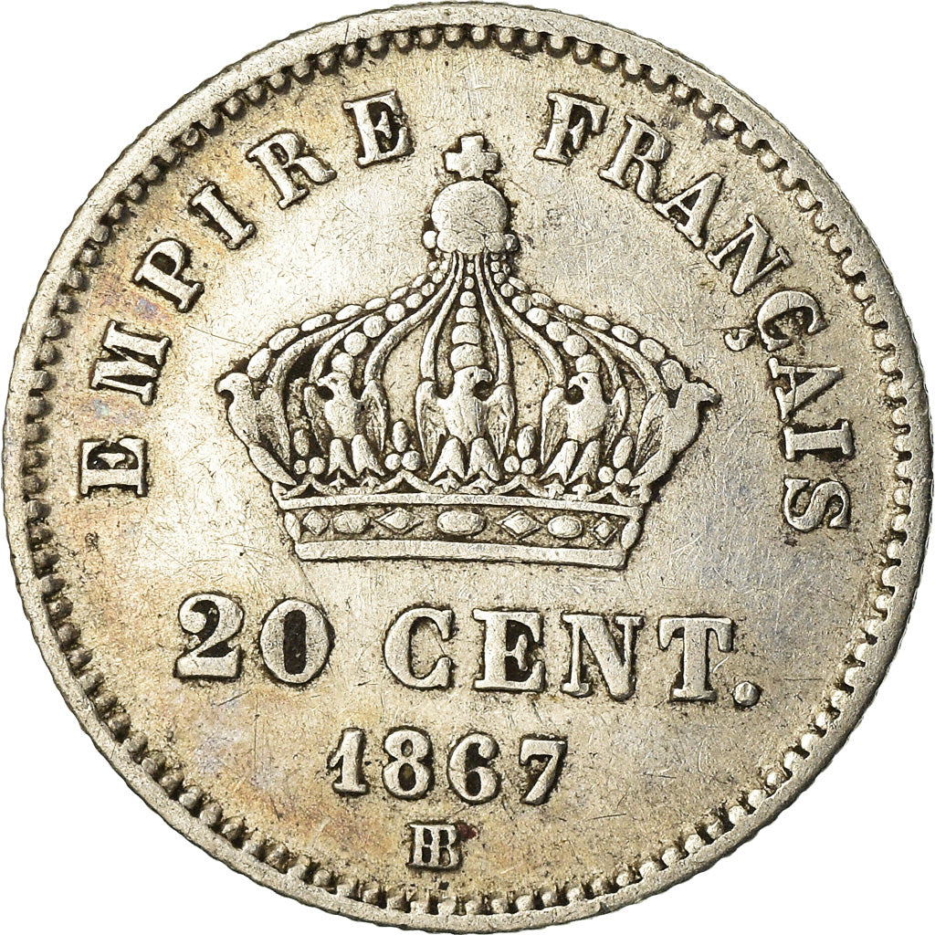 Coin, France, Napoleon III, Napoléon III, 20 Centimes, 1867, Strasbourg