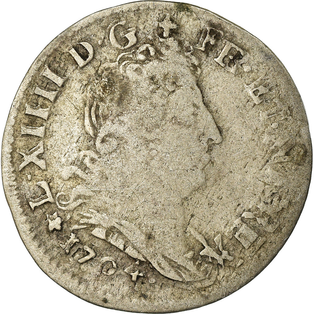 Coin, France, Louis XIV, 5 Sols aux insignes, 5 Sols, 1/16 ECU, 1704