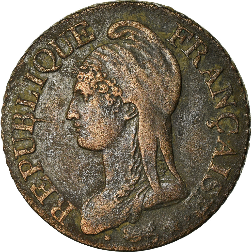 Monnaie, France, Dupré, 5 Centimes, AN 5, Paris, TB+, Bronze, Gadoury:126