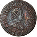 Coin, France, Louis XIII, Double Tournois, 1614, Paris, AU(55-58), Copper
