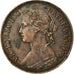 Coin, Great Britain, Victoria, Farthing, 1874, AU(55-58), Bronze, KM:753