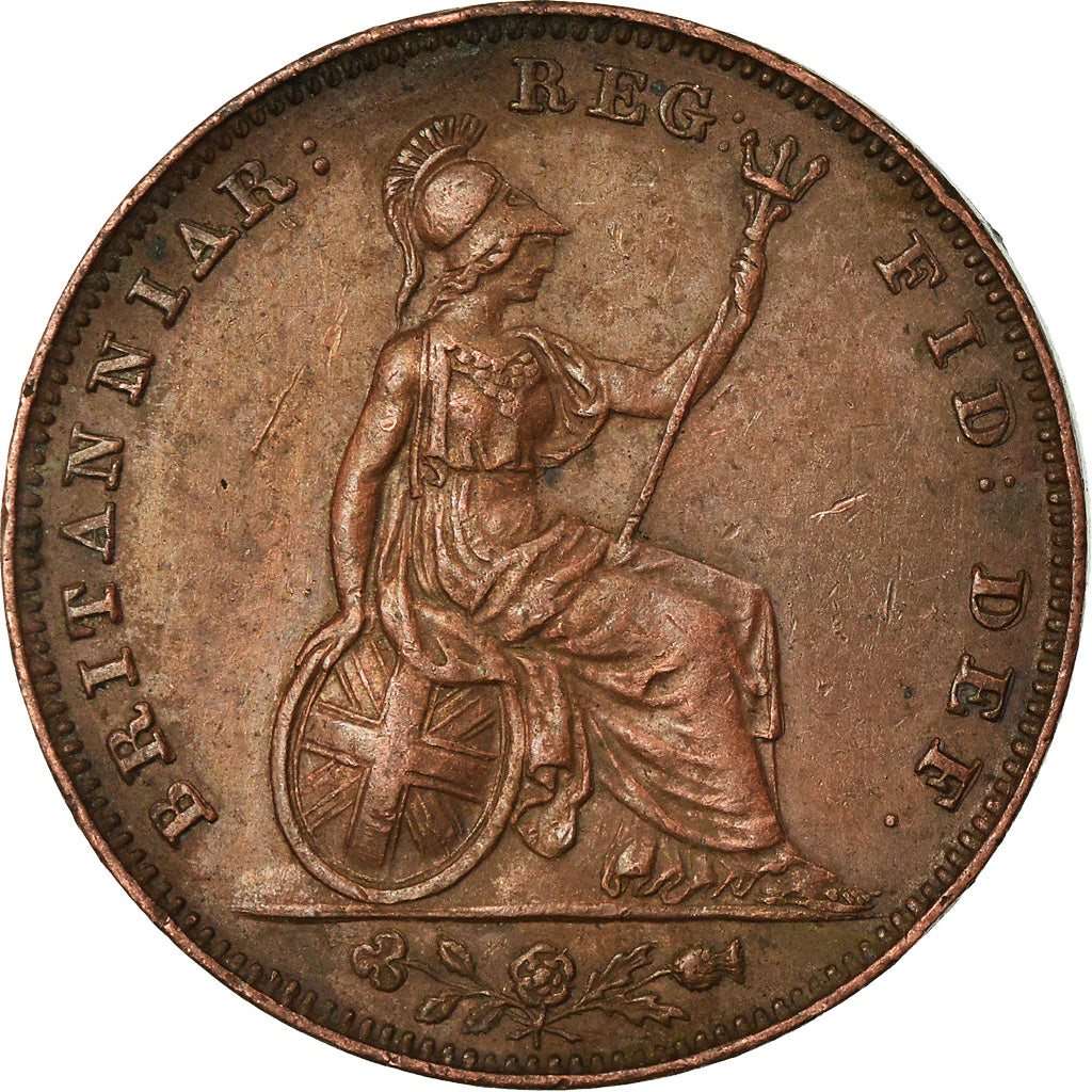 Coin, Great Britain, Victoria, Farthing, 1838, EF(40-45), Copper, KM:725