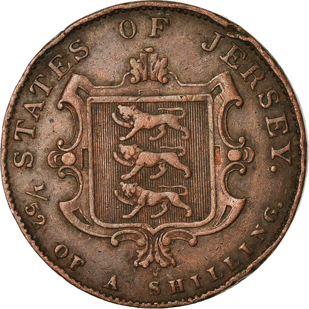 Coin, Jersey, Victoria, 1/52 Shilling, 1841, VF(20-25), Copper, KM:1