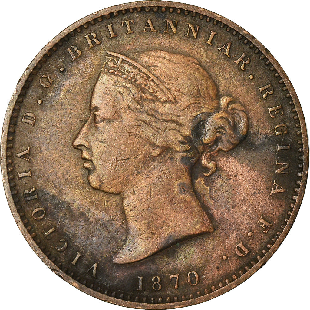 Coin, Jersey, Victoria, 1/26 Shilling, 1870, VF(30-35), Bronze, KM:4