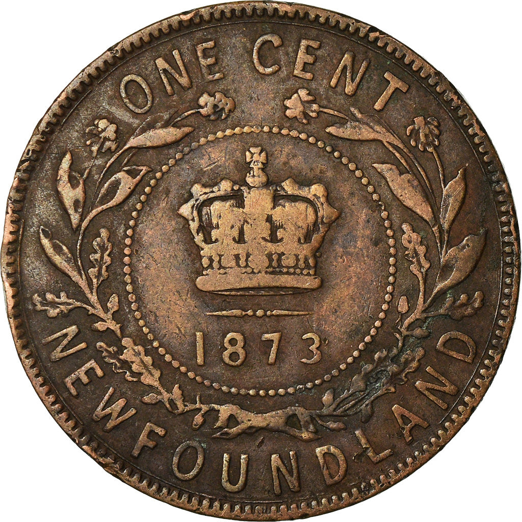 Coin, NEWFOUNDLAND, Large Cent, 1873, Royal Canadian Mint, VF(30-35), Bronze