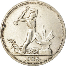 Coin, Russia, 50 Kopeks, 1926, AU(55-58), Silver, KM:89.2