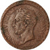 Moneta, Monaco, Honore V, Decime, 1838, Monaco, BB+, Rame, KM:97.1, Gadoury:105