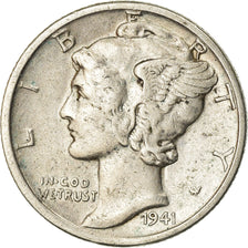 Coin, United States, Mercury Dime, Dime, 1941, U.S. Mint, Philadelphia