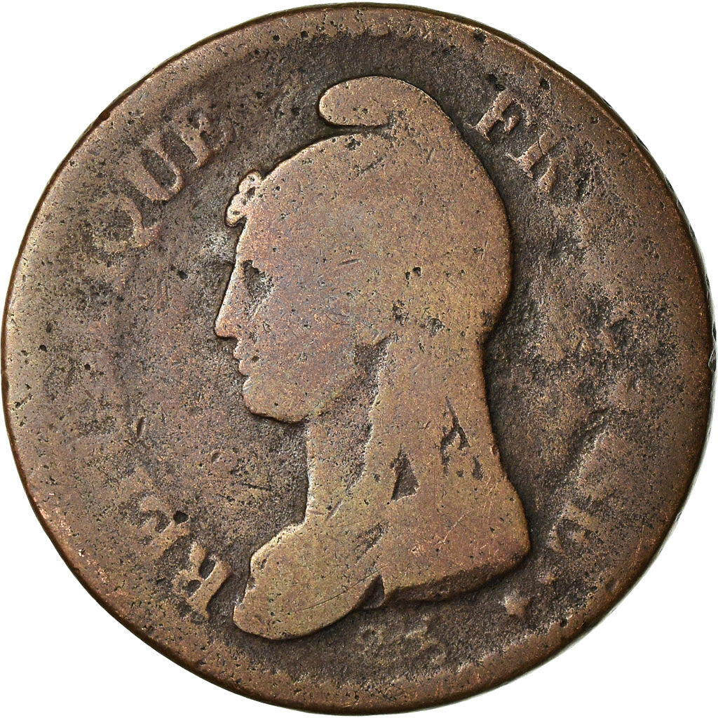 Munten, Frankrijk, Dupré, Decime, AN 7, Paris, ZG+, Bronze, KM:644.1