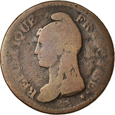 Munten, Frankrijk, Dupré, Decime, AN 7, Paris, ZG+, Bronze, KM:644.1