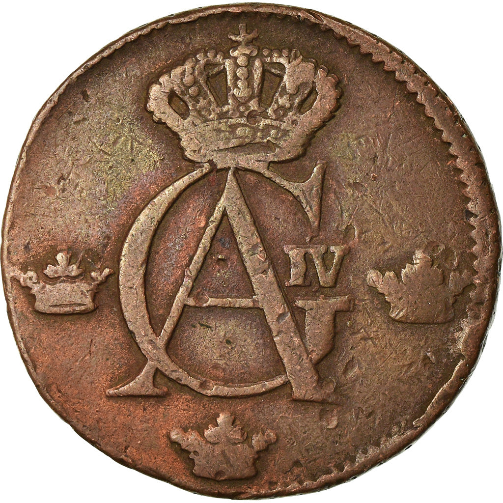 Coin, Sweden, Gustaf IV Adolf, 1/2 Skilling, 1807, VF(20-25), Copper, KM:565