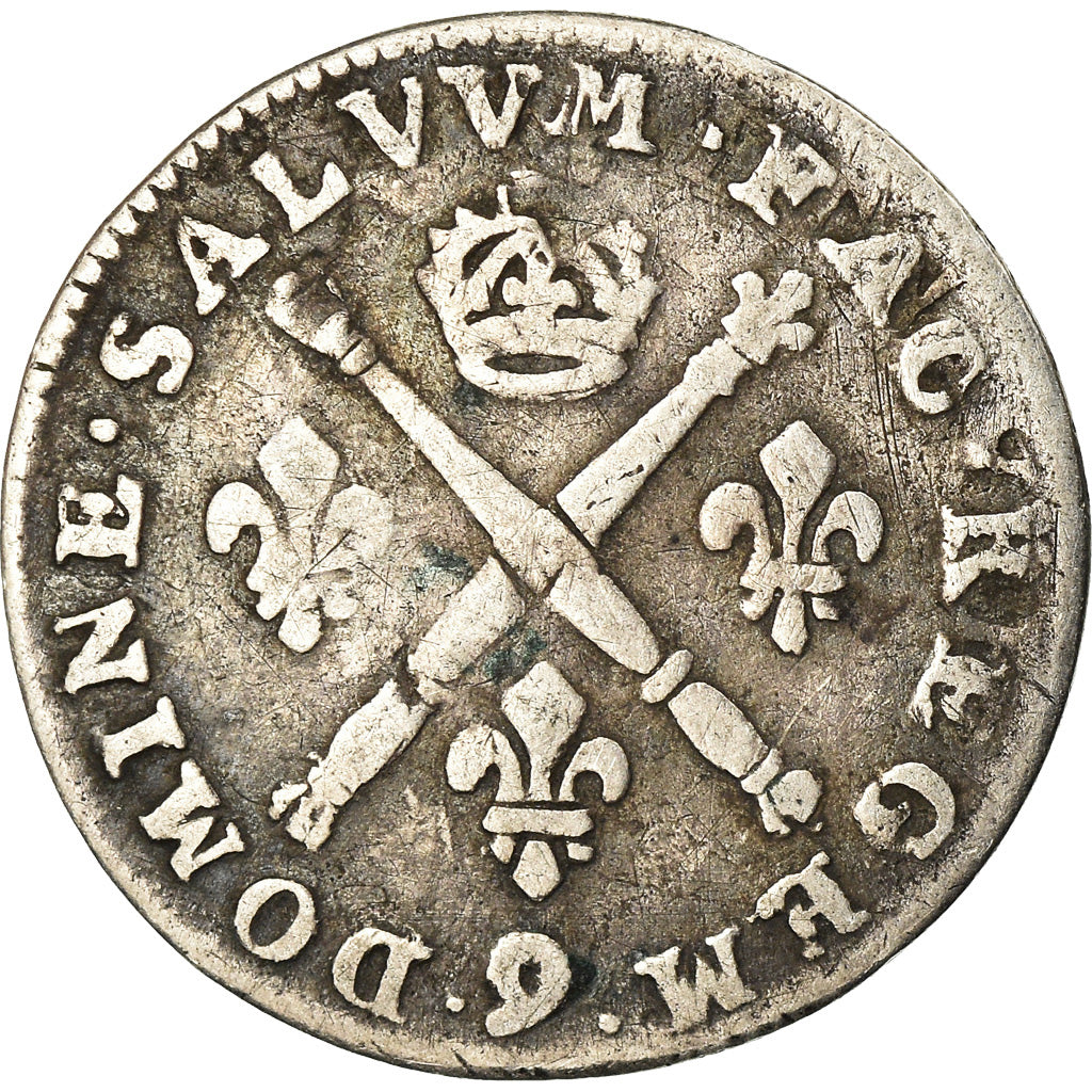 Münze, Frankreich, Louis XIV, 5 Sols aux insignes, 5 Sols, 1/16 ECU, 1702