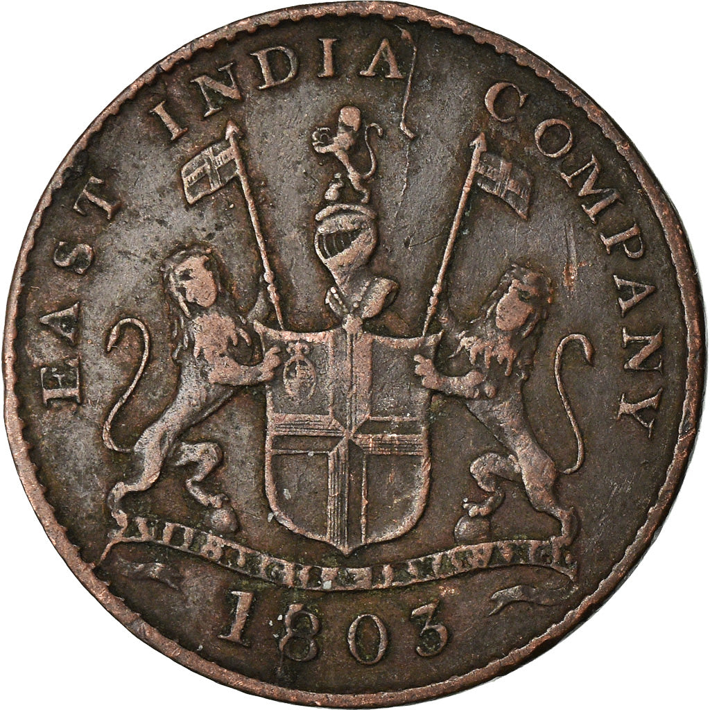 Coin, INDIA-BRITISH, MADRAS PRESIDENCY, 5 Cash, 1 Falus, 1803, Soho Mint