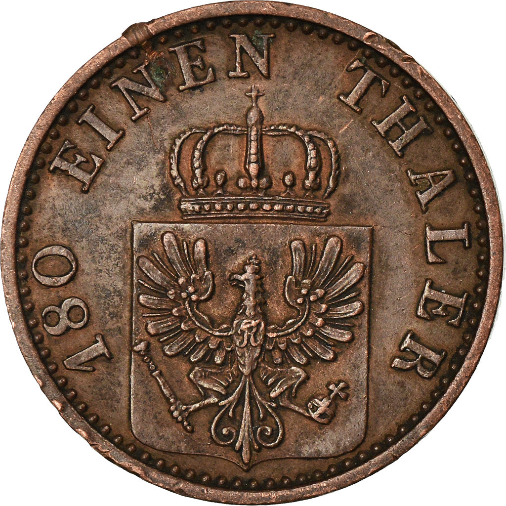 Münze, Deutsch Staaten, PRUSSIA, Wilhelm I, 2 Pfennig, 1868, Cleves, SS