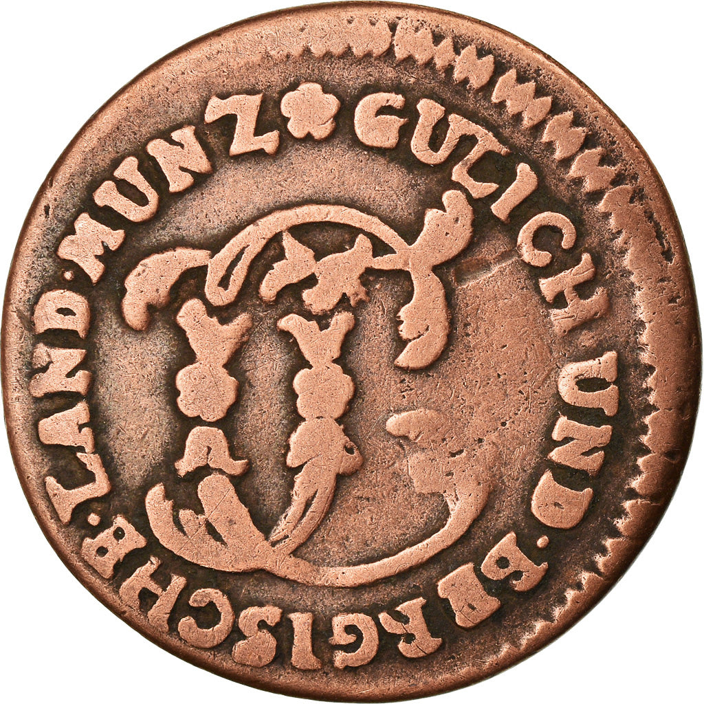 Coin, German States, JULICH-BERG, Karl Theodor, 1/2 Stüber, 1790, VF(20-25)