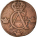 Moneta, Svezia, Gustaf IV Adolf, 1/4 Skilling, 1807, MB, Rame, KM:564