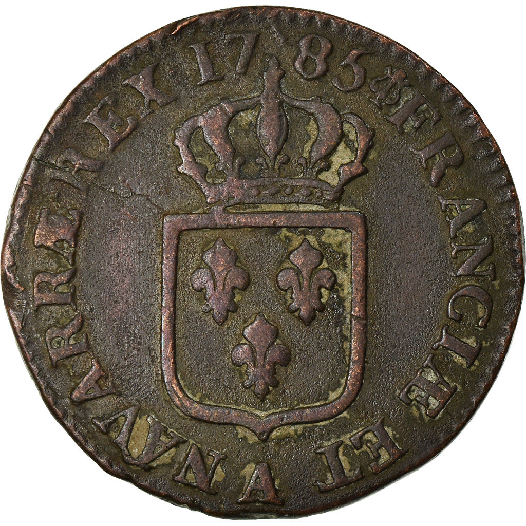 Coin, France, Louis XVI, Sol ou sou, Sol, 1785, Paris, VF(20-25), Copper