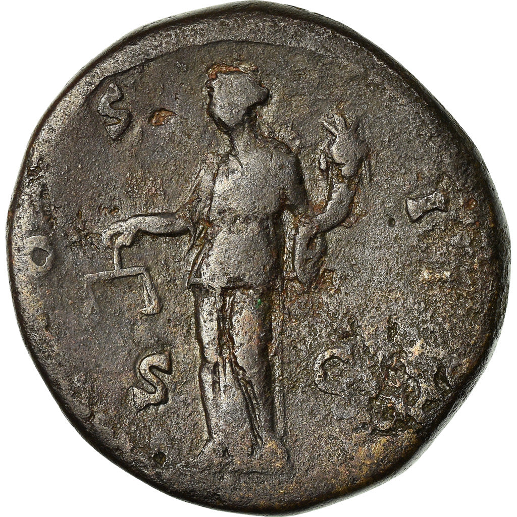Coin, Antoninus Pius, Sestertius, 148-149, Rome, VF(20-25), Copper, RIC:855