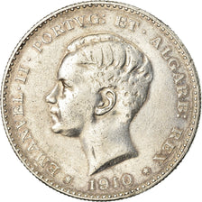 Coin, Portugal, Manuel II, 1000 Reis, 1910, AU(55-58), Silver, KM:558
