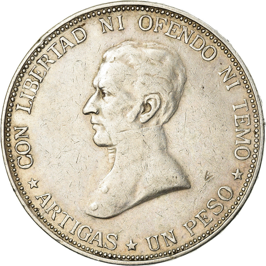 Coin, Uruguay, Peso, 1917, AU(50-53), Silver, KM:23