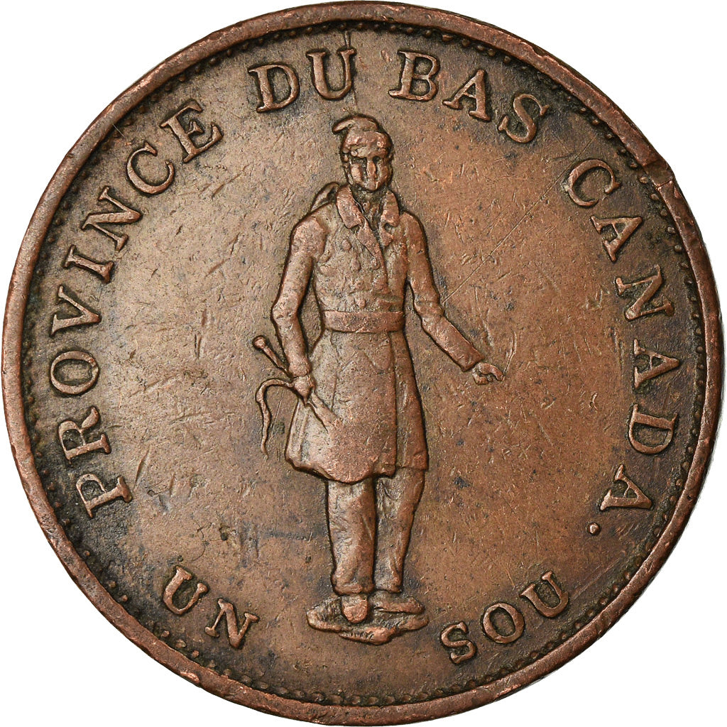 Jetón, Canadá, LOWER CANADA, Sou, 1/2 PENNY, 1837, Soho Mint, Birmingham