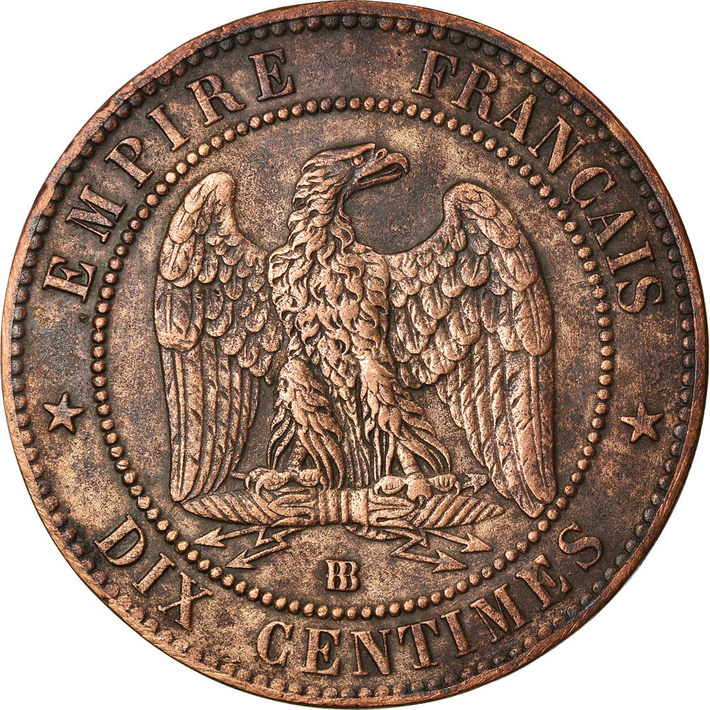 Coin, France, Napoleon III, Napoléon III, 10 Centimes, 1861, Strasbourg