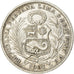 Moneda, Perú, 1/2 Sol, 1907, Lima, MBC+, Plata, KM:203