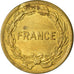 Coin, France, France Libre, 2 Francs, 1944, Philadelphia, AU(50-53), Brass