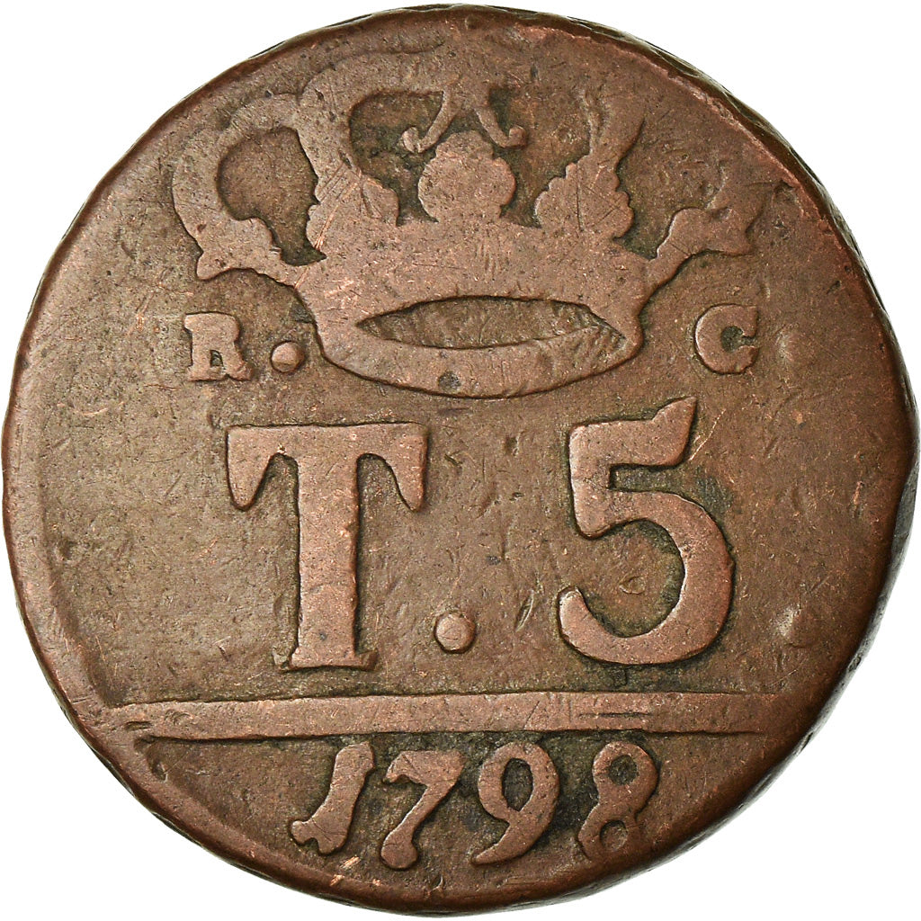 Münze, Italien Staaten, NAPLES, Ferdinando IV, 5 Tornesi, 1798, S, Kupfer