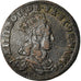 Monnaie, France, Louis XIV, Liard de France au buste juvénile, deuxième type