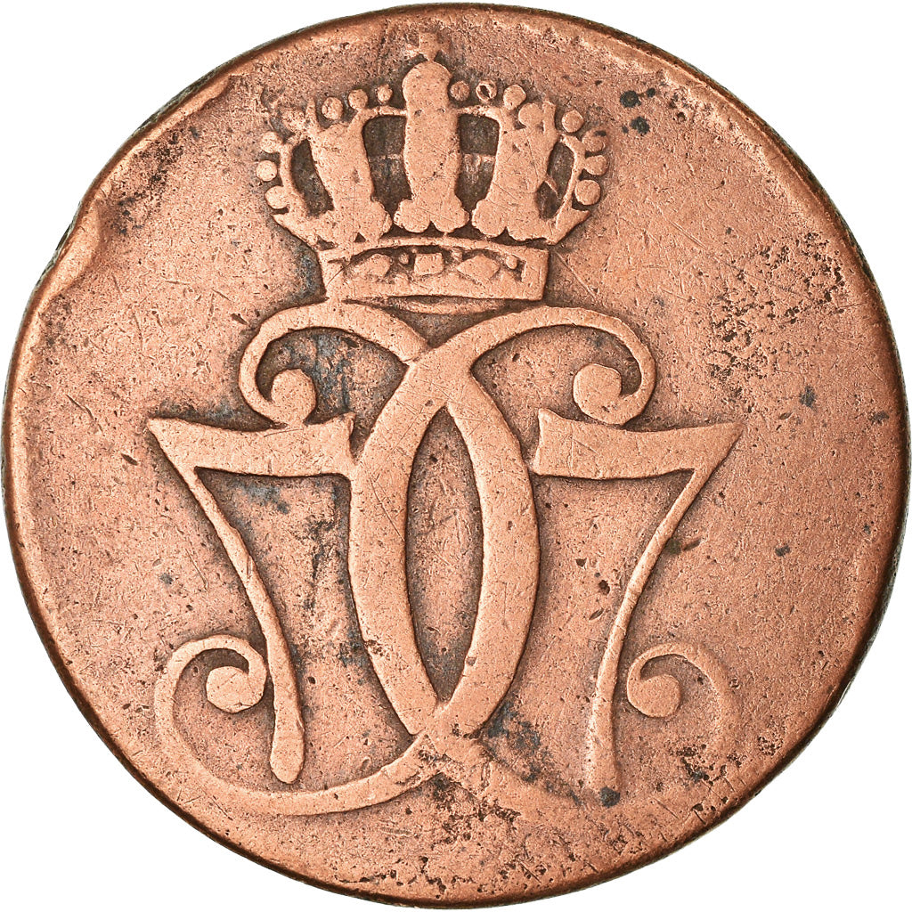Monnaie, Danemark, Christian VII, Skilling, 1771, Copenhagen, TB, Cuivre