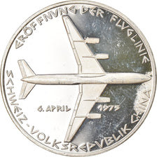 Switzerland, Medal, Eröffnung der Flugline Schweiz_China, Aviation, 1975