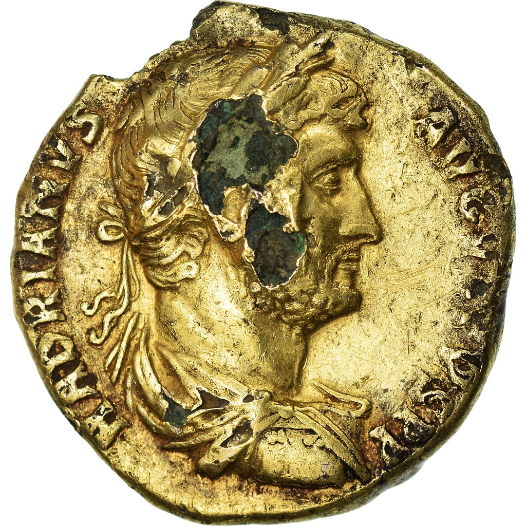 Coin, Hadrian, Aureus, 128-132, Rome, Fourrée, VF(30-35), Gold plated, RIC:349