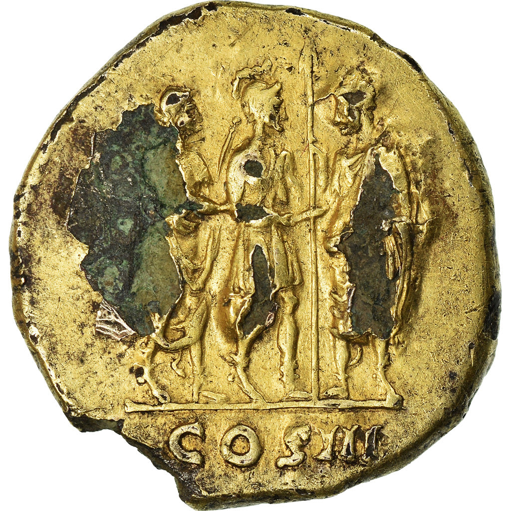 Coin, Hadrian, Aureus, 128-132, Rome, Fourrée, VF(30-35), Gold plated, RIC:349