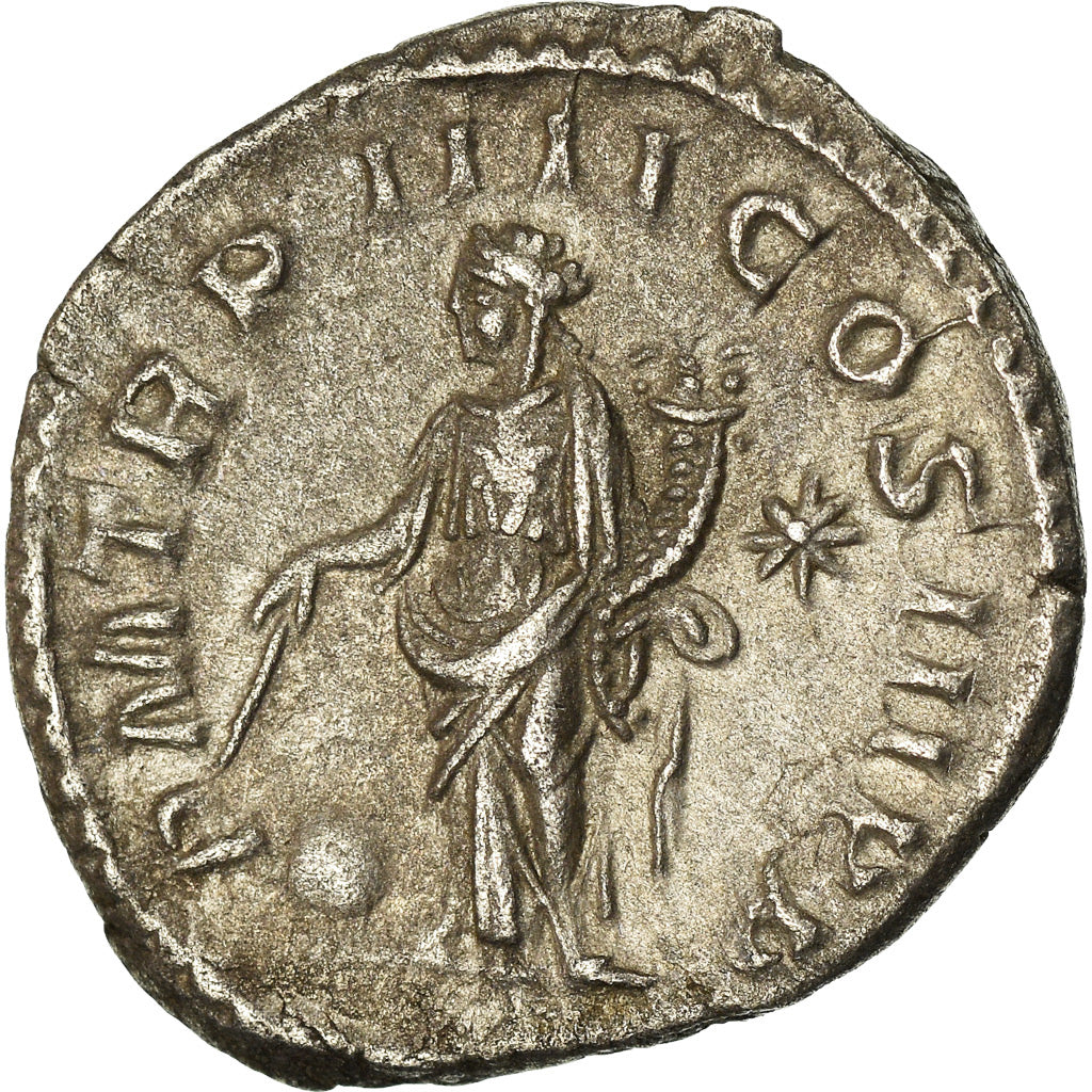Coin, Elagabalus, Denarius, 221, Rome, AU(50-53), Silver, RIC:42
