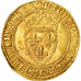 Moneta, Francia, Charles VI, Ecu d'or, Toulouse, Rare, BB+, Oro, Duplessy:369
