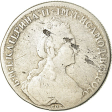 Moneda, Rusia, Catherine II, Rouble, 1778, Saint-Petersburg, BC+, Plata, KM:67b