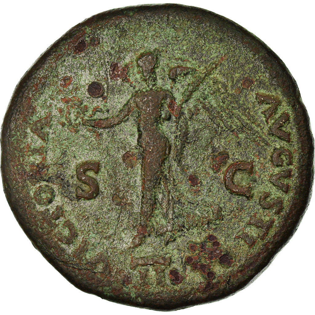 Coin, Nero, As, 66, Lyon - Lugdunum, EF(40-45), Copper, Cohen:344