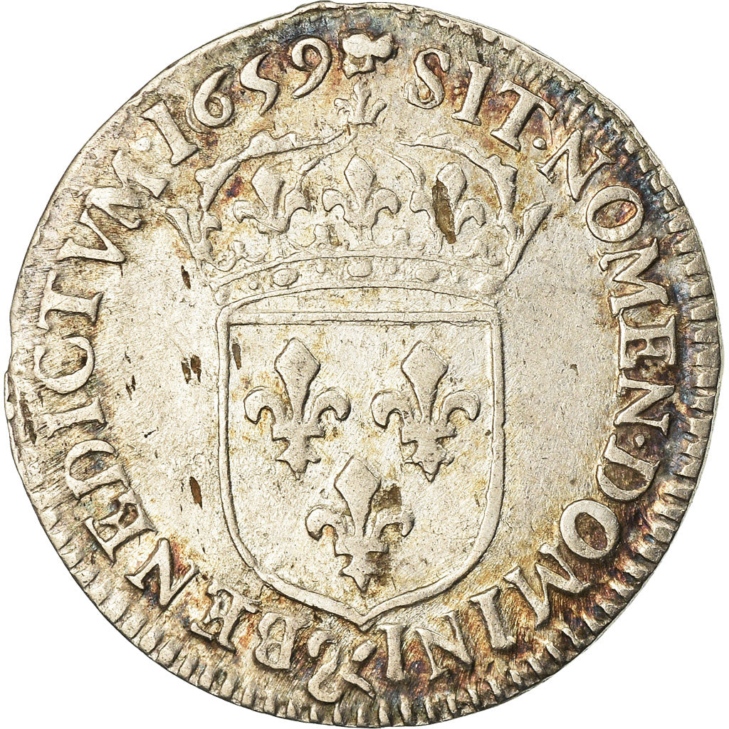 Moneta, Francja, Louis XIV, 1/12 Écu à la mèche longue, 1/12 ECU, 10 Sols