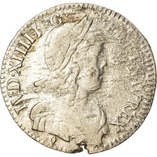 Moeda, França, Louis XIV, 1/12 Écu à la mèche longue, 1/12 ECU, 10 Sols