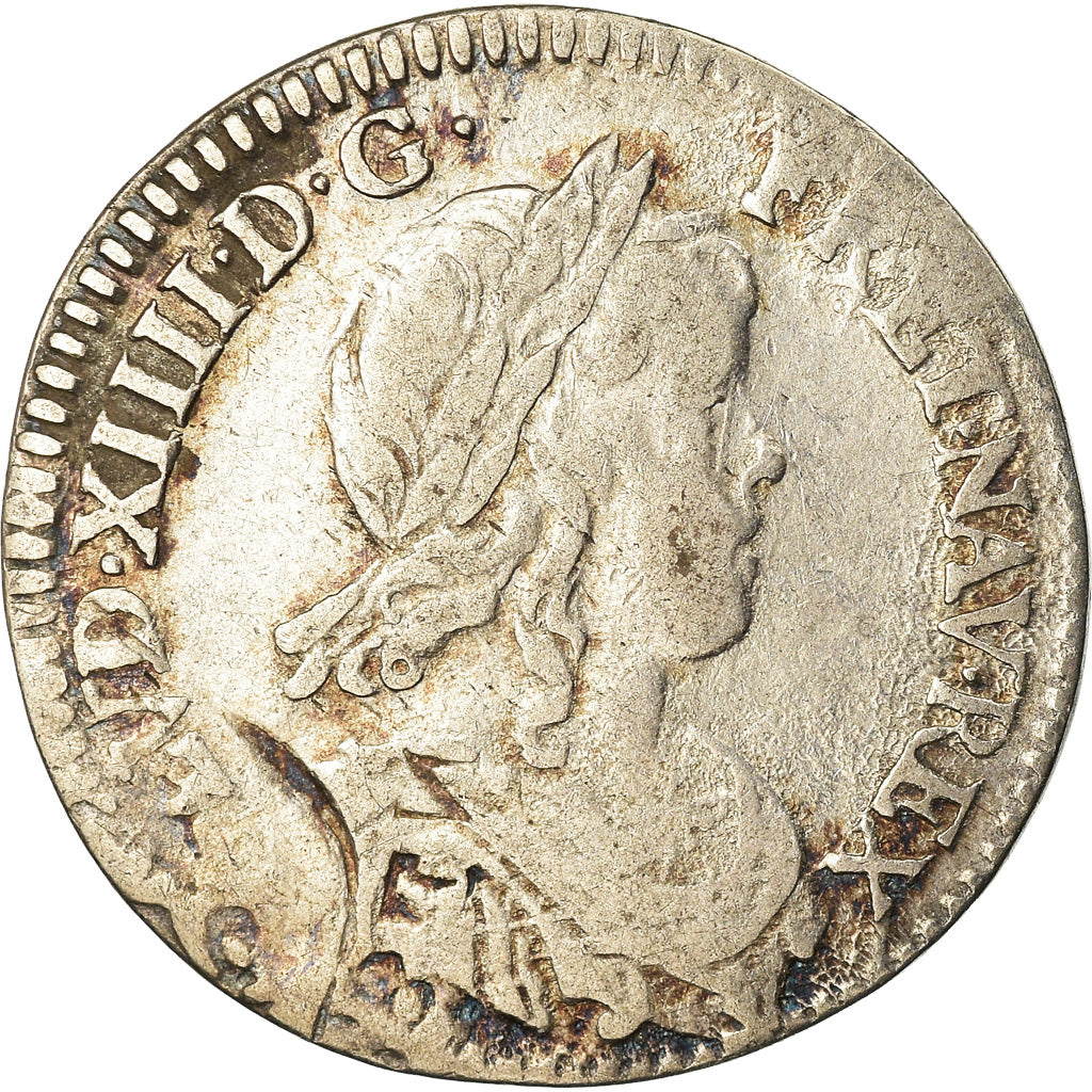 Münze, Frankreich, Louis XIV, 1/12 Écu à la mèche longue, 1/12 ECU, 10 Sols