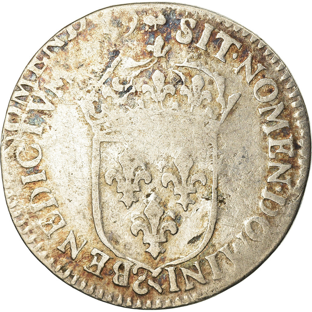 Münze, Frankreich, Louis XIV, 1/12 Écu à la mèche longue, 1/12 ECU, 10 Sols